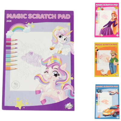 Livre de coloriage à gratter Craft Universe a5 4 assortis | 36 pièces