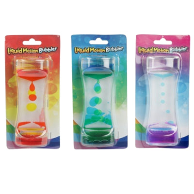 Sablier barboteur à mouvement liquide 14 cm 3 assortis | 24 pièces