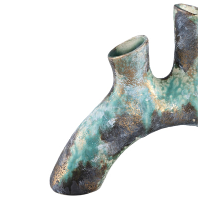 Ptmd vase ayaz noeud turquoise 29 cm | 6 pièces