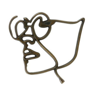 Décoration murale lumineuse vivante face couleur bronze antique 35 cm | 6 pièces