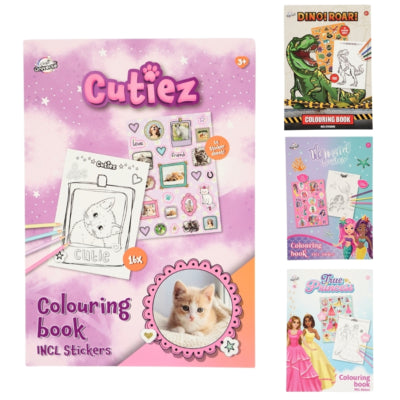 Livre de coloriage Craft Universe a5 avec autocollants 4 assortis | 24 pièces