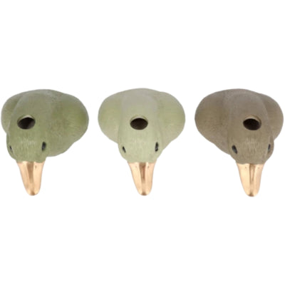 Daan benthout statue tête de canard vert 20 cm 3 assortis | 6 pièces