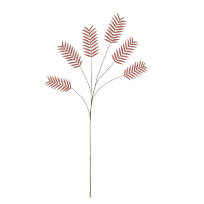 Daan feuille de palmier artificielle en bois courbé marron 125 cm | 6 pièces