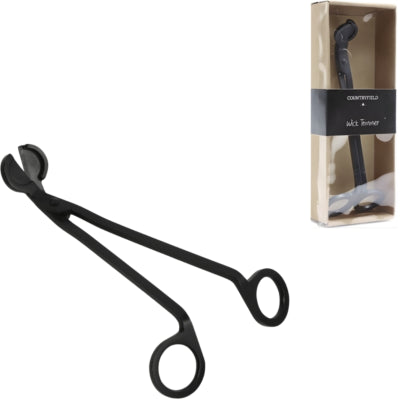 Coupe-mèche de bougie Countryfield noir 17 cm | 12 pièces