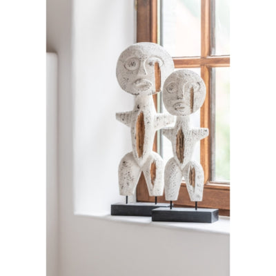 Figurine J-line primitive blanche 35 cm | 3 pièces