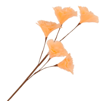 Daan branche artificielle en bois courbé fleurs de plumes orange 85 cm | 8 pièces