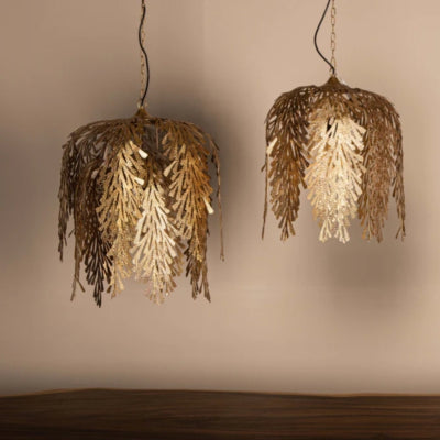 Ptmd lampe suspendue Joff dorée 58 cm