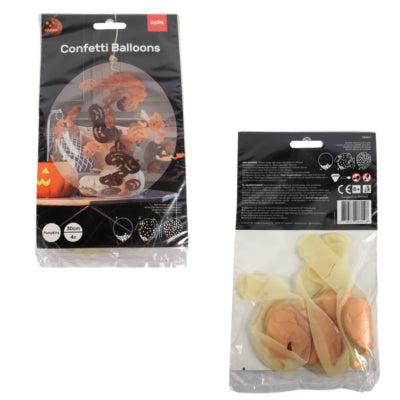 Folat ballons confettis hallowen 30 cm lot de 4 | 48 pièces