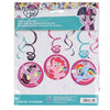 Amscan pendentif spirale mon petit poney 80 cm lot de 6 | 20 pièces
