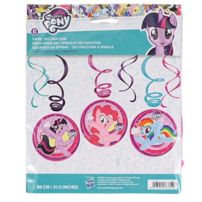 Amscan pendentif spirale mon petit poney 80 cm lot de 6 | 20 pièces