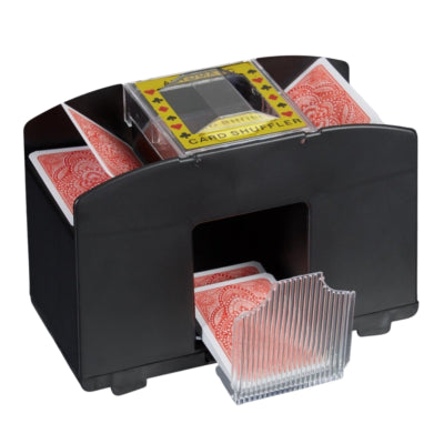 Mélangeur de cartes à batterie Relaxdays noir 4 jeux | 6 pièces
