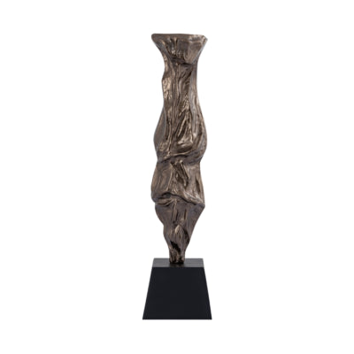 Ptmd bougeoir fleur aluminium couleur bronze s 62 cm | 2 pièces