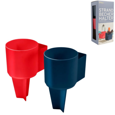 Tchibo(r) porte-gobelet de plage 18 cm lot de 2 ve24 | 24 pièces