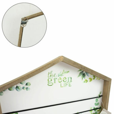 Porte-cartes maison vie verte 32 cm | 6 pièces
