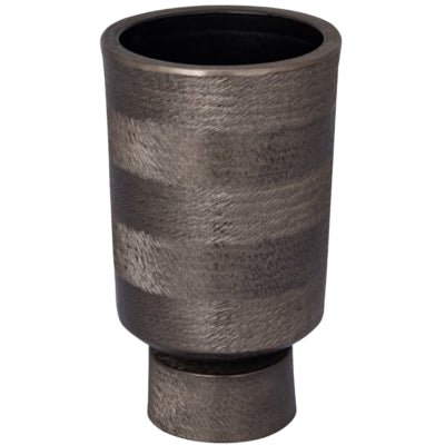 Pot de fleur Ptmd erga aluminium m gris 40 cm | 2 pièces