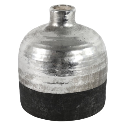 Countryfield vase terri l noir couleur argent 18 cm | 6 pièces