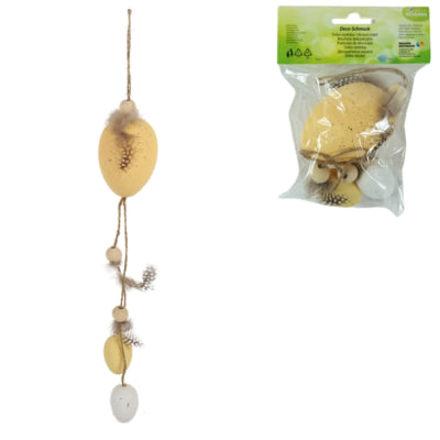 Pendentif Oeufs de Pâques jaune 35 cm | 30 pièces
