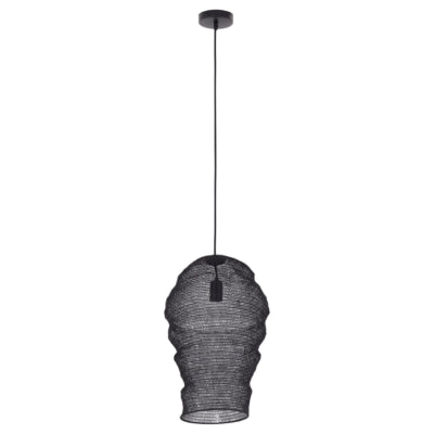 Ptmd lampe suspendue miko s noire 50 cm | 2 pièces