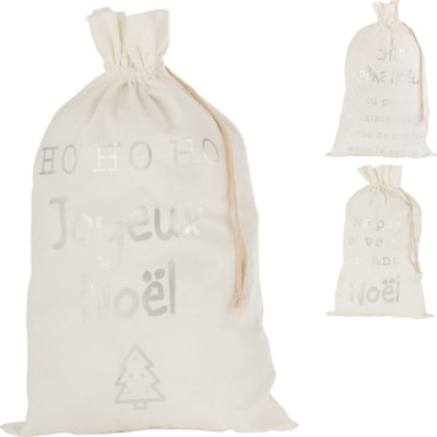 J-line sac Noël français 80 cm 3 assortis | 12 pièces