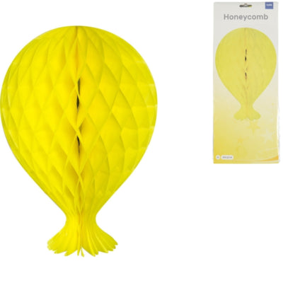 Folat ballon nid d'abeille jaune 37 cm | 36 pièces