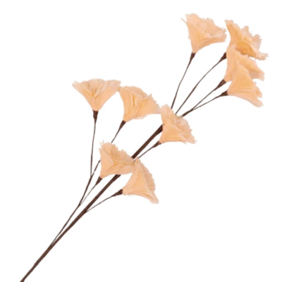 Daan branche artificielle en bois courbé fleurs de plumes pêche 110 cm | 8 pièces