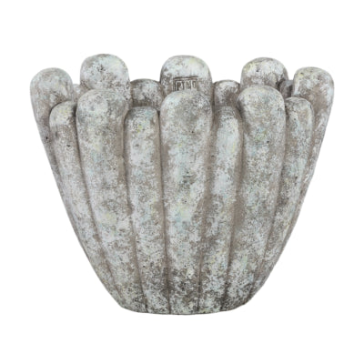 Ptmd pot de fleur menthe m gris 36 cm | 2 pièces