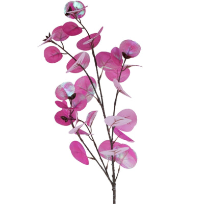 Branche artificielle eucalyptus violet 81 cm | 12 pièces