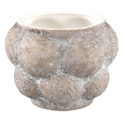 Ptmd pot de fleur fareeda m gris 18 cm | 6 pièces