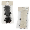House of seasons fleur artificielle sur clip étoile de Noël pailletée noir 9 cm lot de 3 | 24 pièces