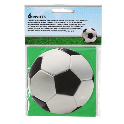 Cartes d'invitation football 10 cm 6 pièces | 48 pièces