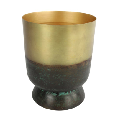 Countryfield pot de fleur avelon s vert laiton coloré 26 cm | 4 pièces
