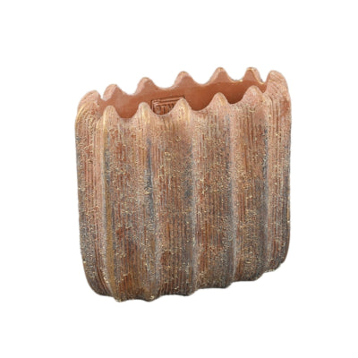 Ptmd pot de fleur brigett ovale 20 cm | 6 pièces