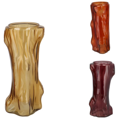 Daan vase en bois courbé arbre marron 19 cm 3 assortis | 12 pièces