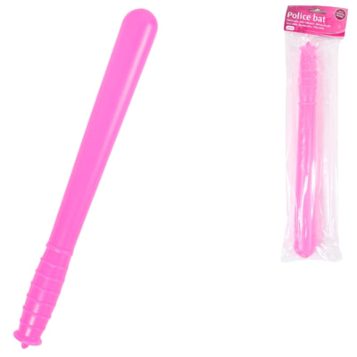 Batte de police avec grincement rose 34 cm | 12 pièces