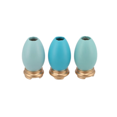 Daan benthout Décoration de Pâques Oeuf de Pâques bleu 9 cm 3 assortis | 12 pièces