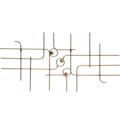Bepurehome décoration murale couleur laiton 139,5 cm | 4 pièces