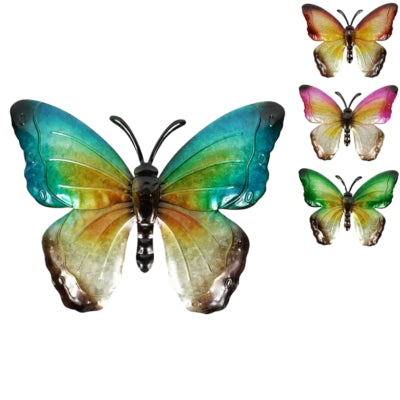 (r) suspension murale papillon susanne métal 38 cm 4 assortis | 24 pièces