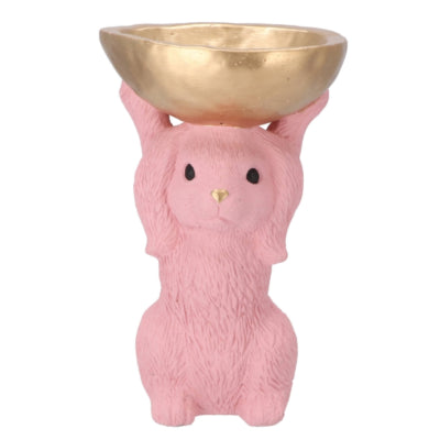 Daan bol en bois courbé lapin rose 28 cm | 4 pièces