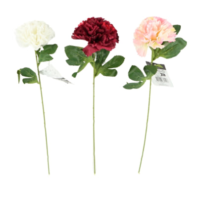 Oeillet de fleur artificielle 50 cm 3 assortis | 24 pièces