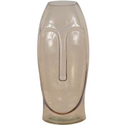 Vase avec face en verre marron 40 cm | 6 pièces