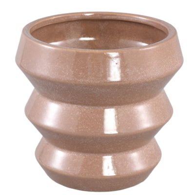 Pot de fleur Ptmd tims l marron 16 cm | 6 pièces