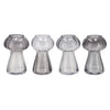 Vase Daan en bois courbé nova noir 17 cm 4 assortis | 8 pièces