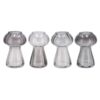 Vase Daan en bois courbé nova noir 17 cm 4 assortis | 8 pièces