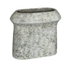Ptmd pot de fleur nimma ovale l gris ciment 40 cm | 2 pièces