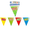 Folat mini drapeau ligne joyeux anniversaire 3 mètres | 24 pièces