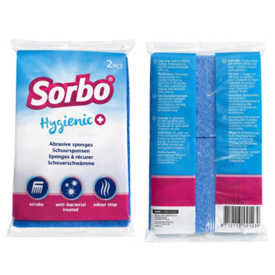 Sorbo tampon à récurer hygiénique+ lot de 2 | 24 pièces