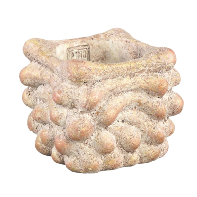 Pot de fleur Ptmd draw s crème 14 cm | 12 pièces