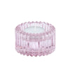 Housevitamin bougeoir duo verre ribb rose 8 cm | 24 pièces