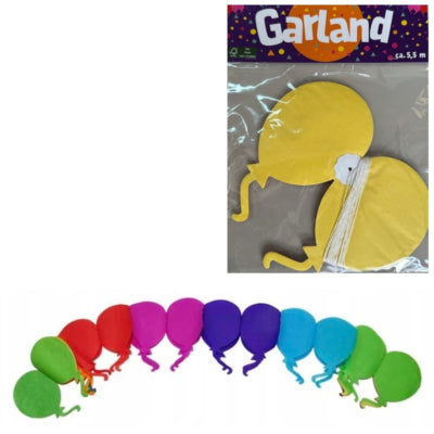 Guirlande papier 5,5 mètres 4 assortis | 24 pièces