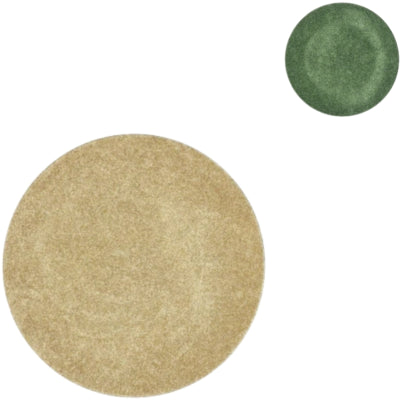 Assiette décorative mélamine brillant vert doré 22 cm 2 assortis | 18 pièces
